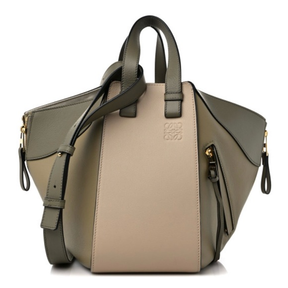 Loewe Handbags - LOEWE Calfskin Small Hammock Shoulder Bag Clay Green Dusty Beige
